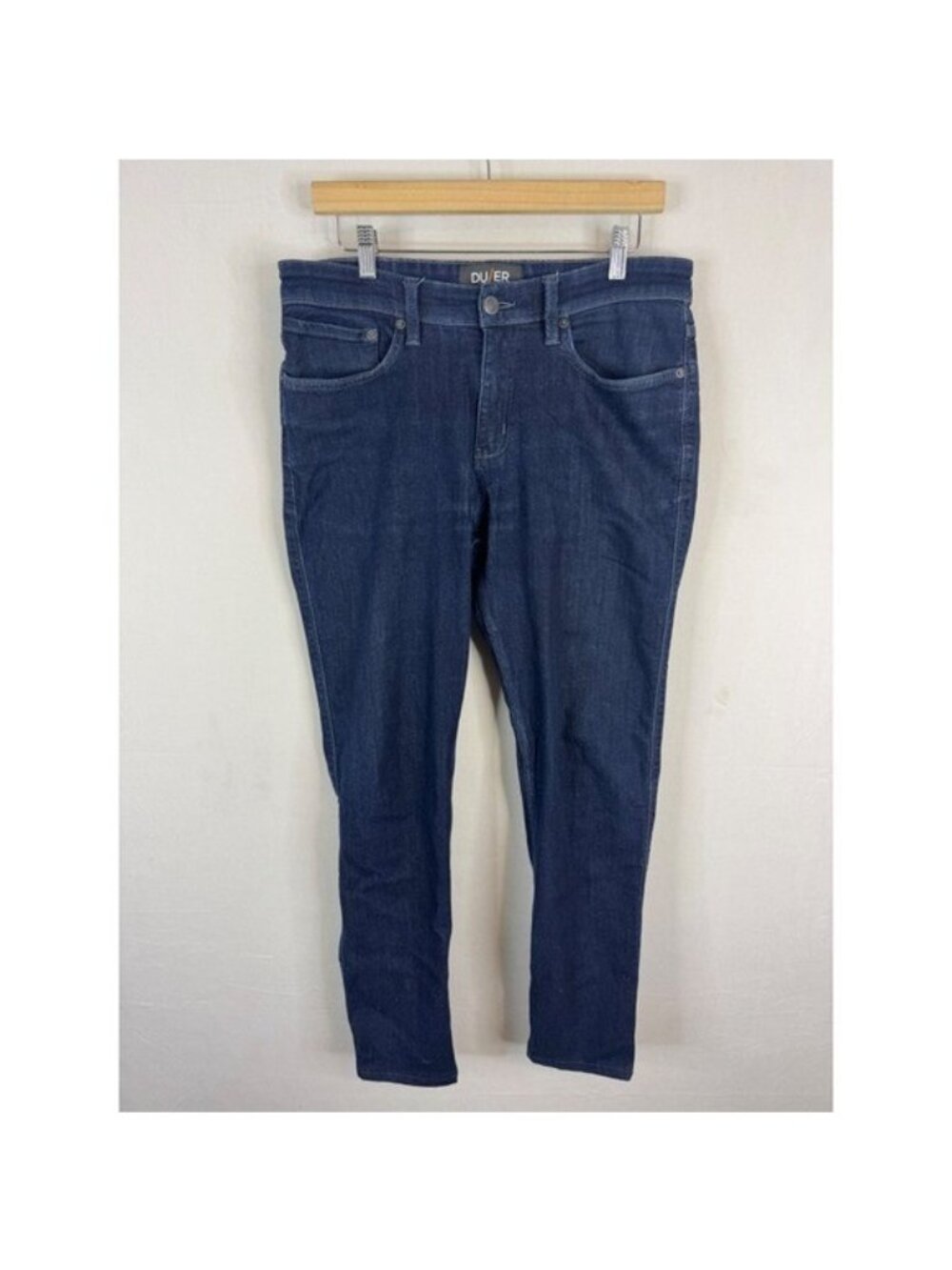 DU/ER L2X Slim Fit Performance Denim Jeans Dark Wash Indigo 33x32 (tagged 33X34)